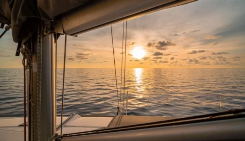 Le Figuier Sailing - Sunset from the Boat Le Figuier Sailing - Sunset from the Boat